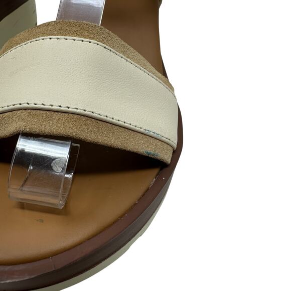 See by Chloe Robin Platform Wedge Sandals Leather Cream Tan Size 37 US 7 - Picture 6 of 15